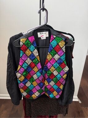 Sequin Harlequin Multi-Color Vest - Women's